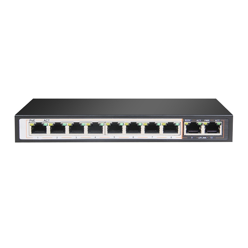 10 Port Layer 3 Managed 10GbE PoE Ethernet Switch - KY-CPX0802